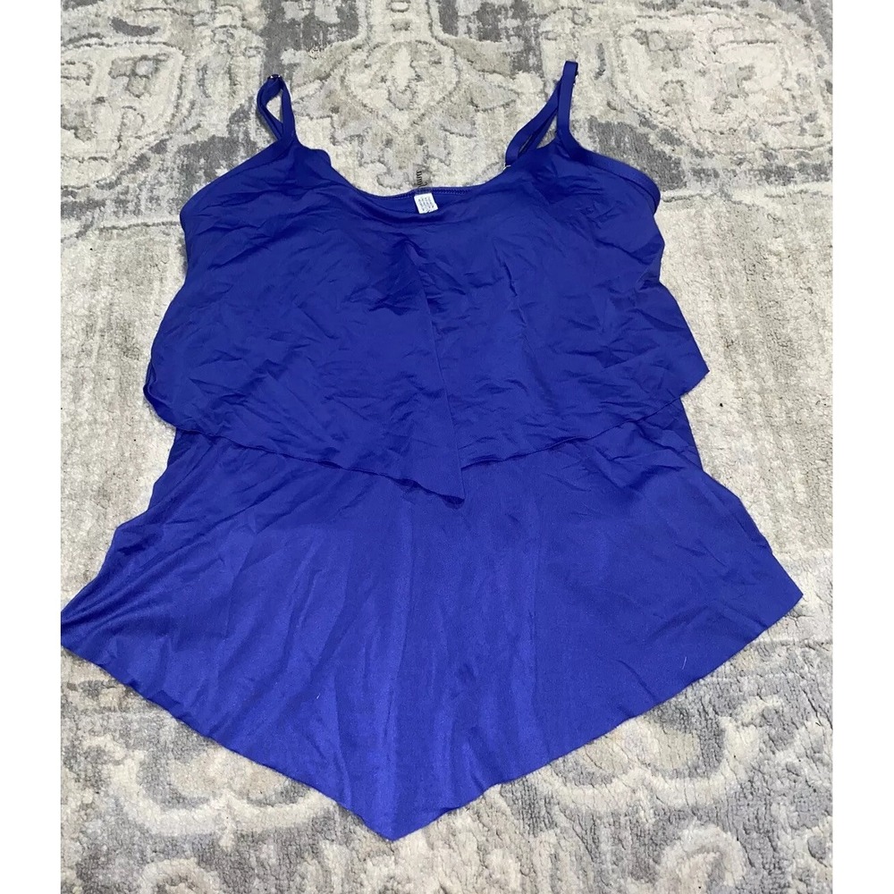 Soma Purple‎ Layered Sleeveless tank with built in bra Womens Sz 10